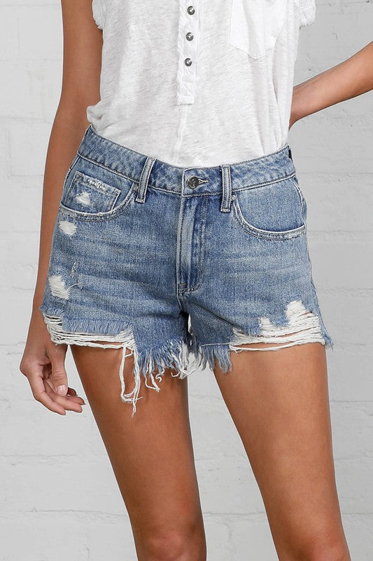 Piper Distressed Denim Shorts