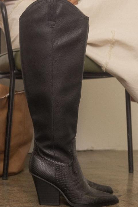 Barcelona Knee High Western Boots