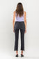 High Rise Raw Step Hem Crop Flare Jeans