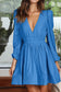 V neck long sleeve dress