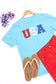 PREORDER: Embroidered Glitter USA Tee