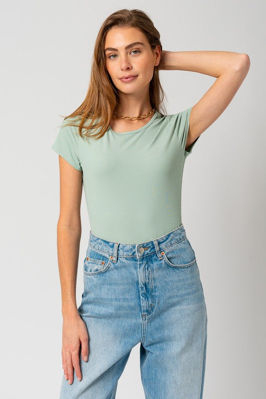 Kassie Round Neck Short Sleeve Bodysuit