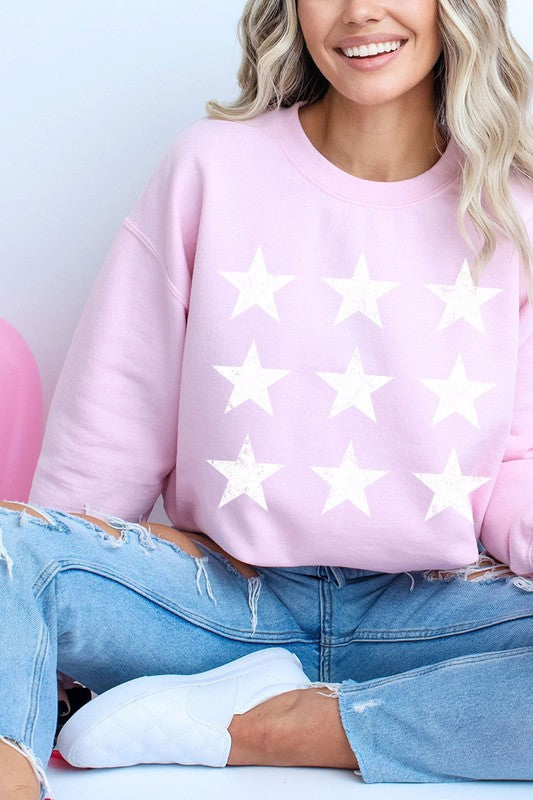 Stars Graphic Fleece Sweatshirts