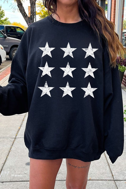 Stars Graphic Fleece Sweatshirts