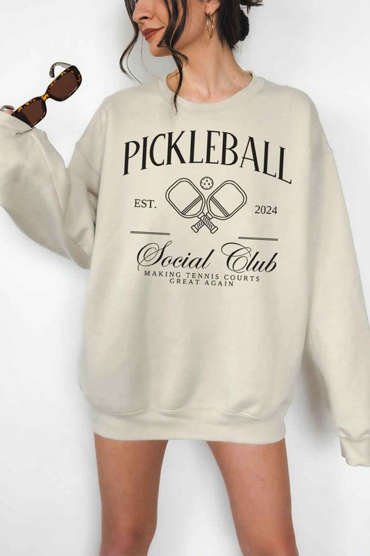 Pickleball Social Club Oversized Sweatshirt