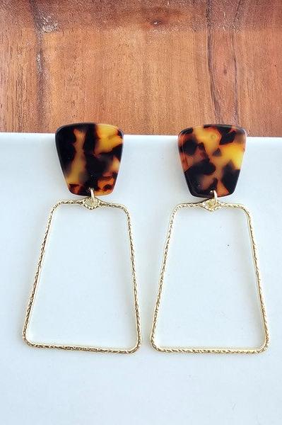 Ariana Earrings - Tortoise