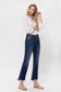 James High Rise Distressed Hem Kick Flare Jeans