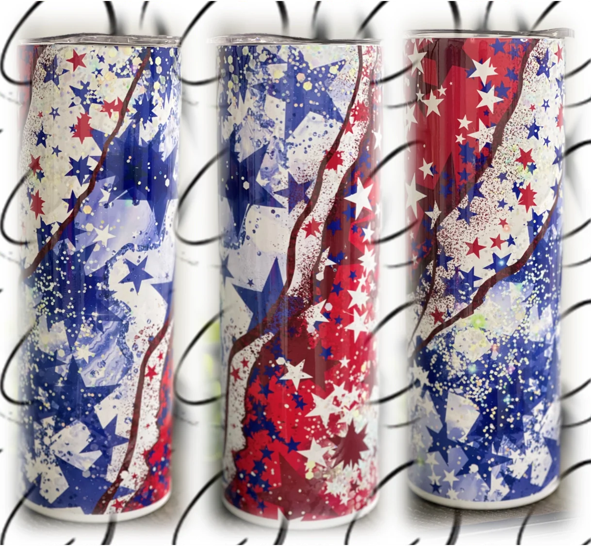 PREORDER: Patriotic Geode Skinny Tumbler