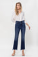 James High Rise Distressed Hem Kick Flare Jeans