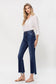 James High Rise Distressed Hem Kick Flare Jeans